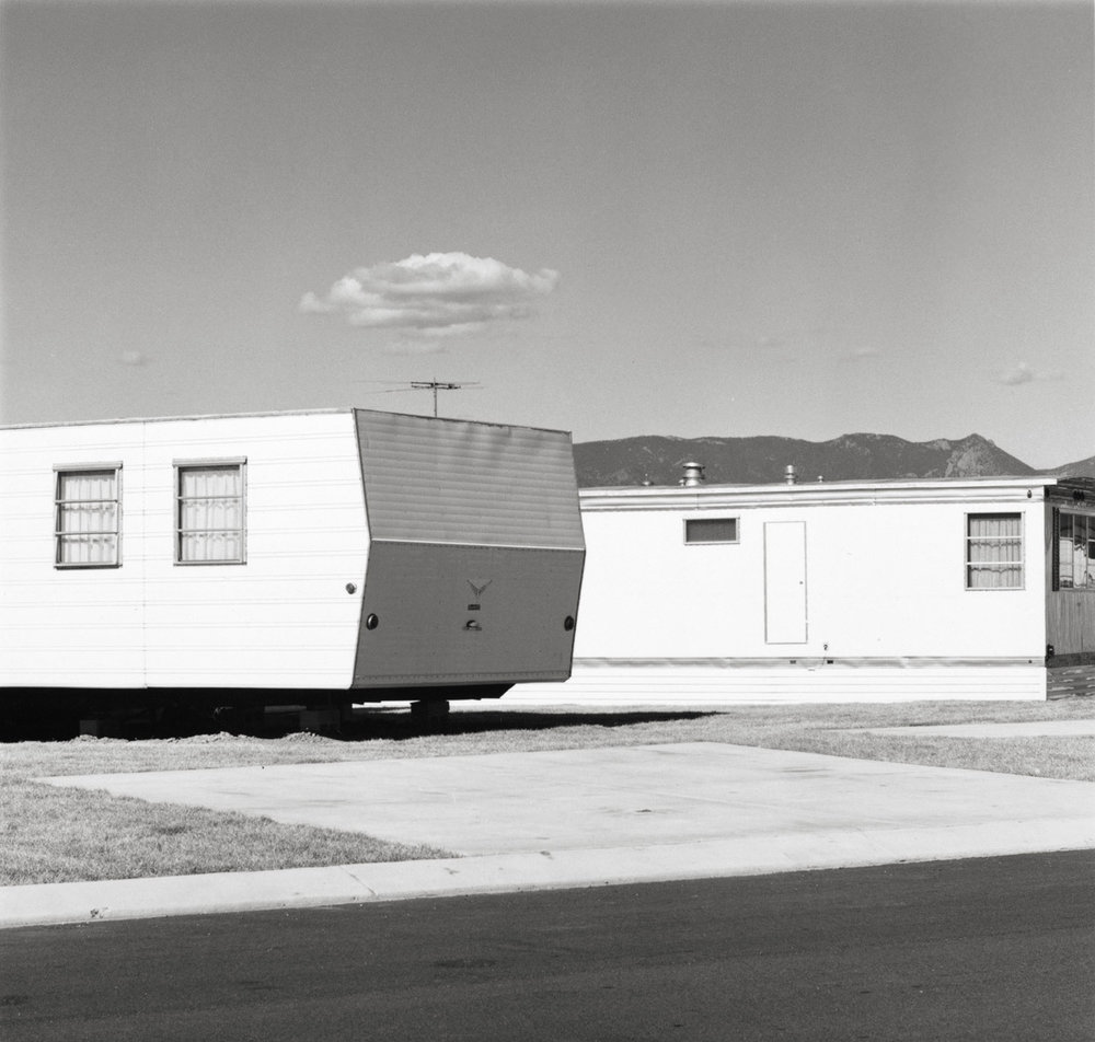 A black and white image of an ordinary building